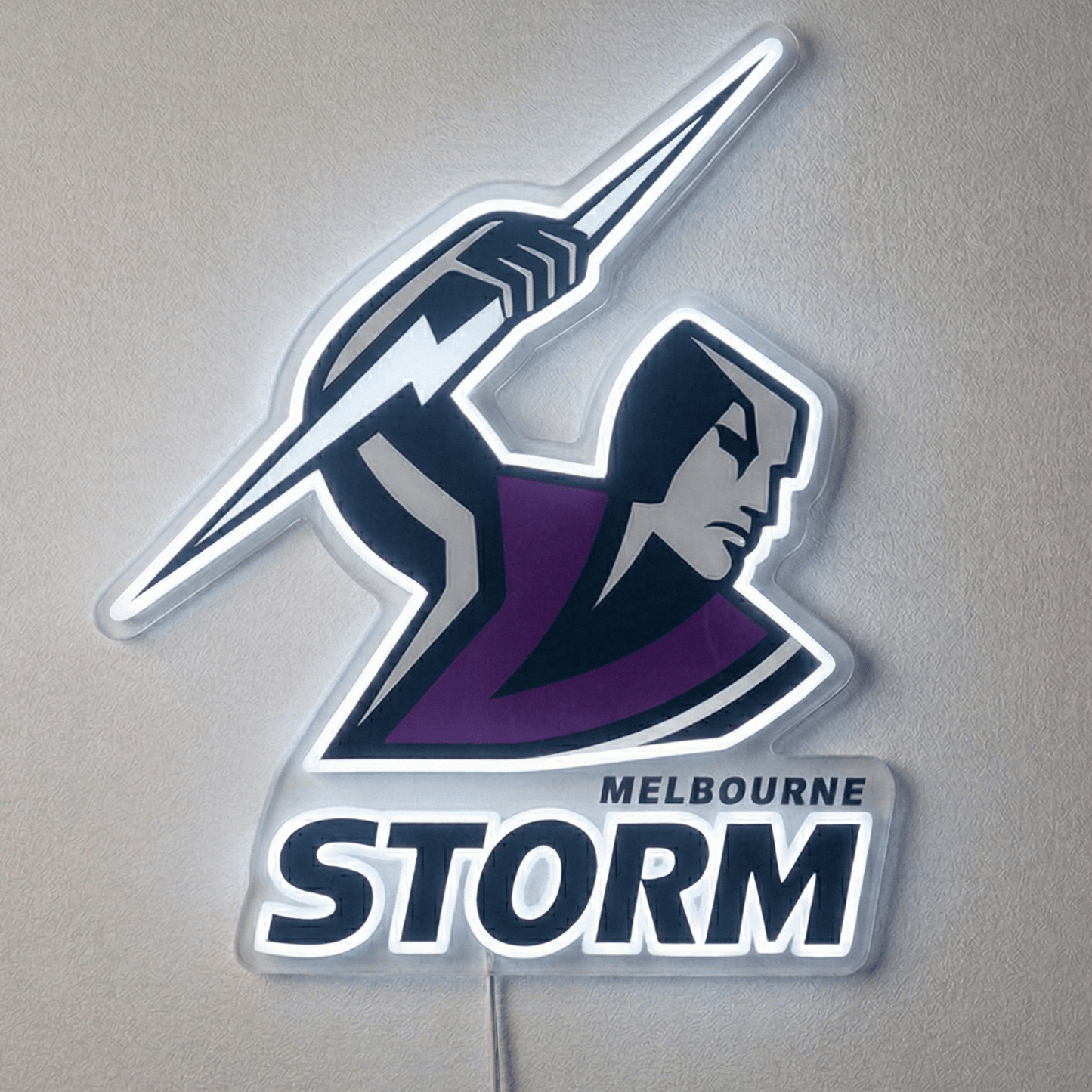 Melbourne Storm LED Neon Sign (NRL Inspired Logo) - Neon Lanes