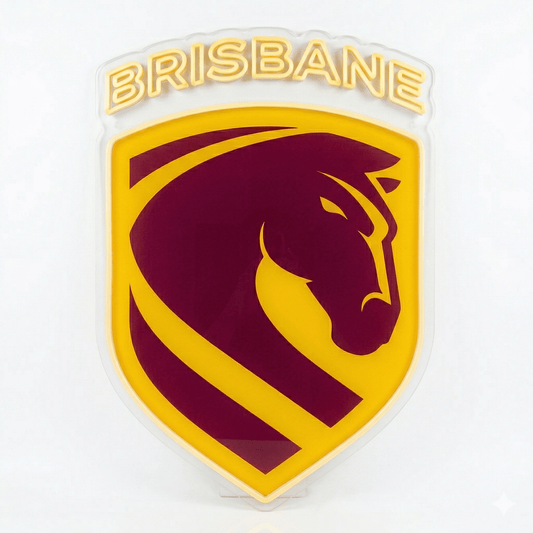 Brisbane Broncos LED Neon Sign (NRL Inspired Logo) - Neon Lanes