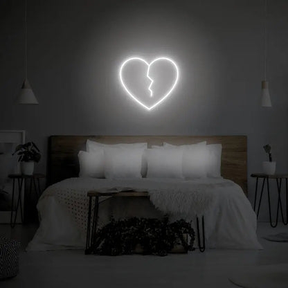Broken Heart LED Neon Light Sign - Neon Lanes