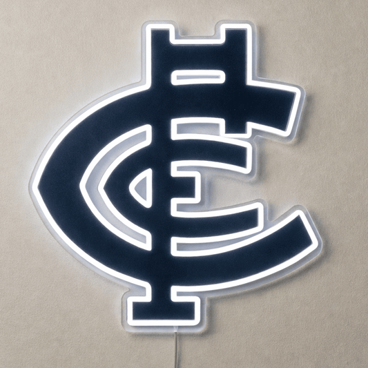 Carlton LED Neon Sign (AFL Inspired Blues Logo) - Neon Lanes