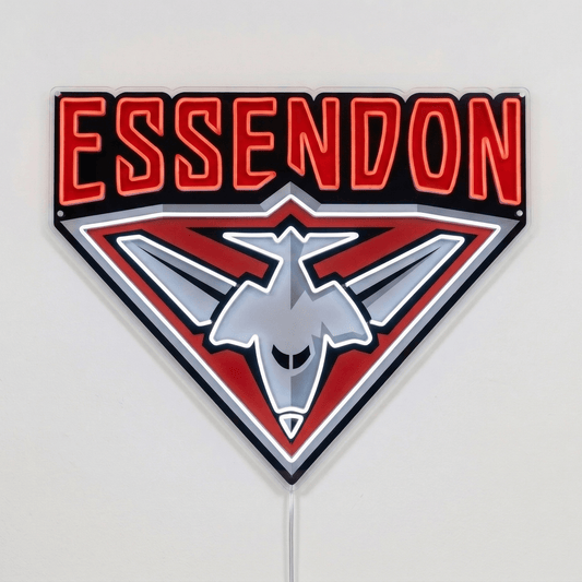 Essendon LED Neon Sign (AFL Inspired Bombers Logo) - Neon Lanes