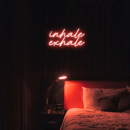 Inhale Exhale LED Neon Light Sign - Neon Lanes