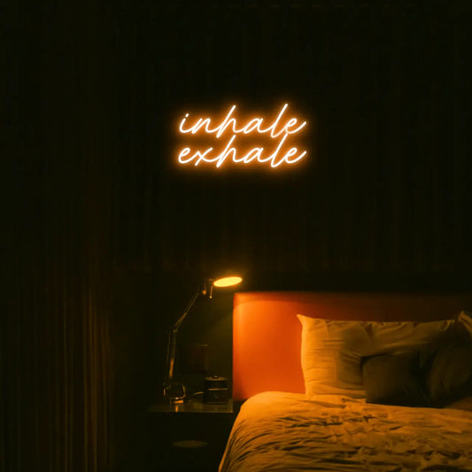 Inhale Exhale LED Neon Light Sign - Neon Lanes