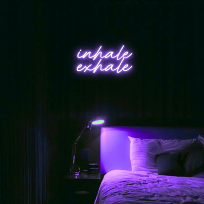 Inhale Exhale LED Neon Light Sign - Neon Lanes