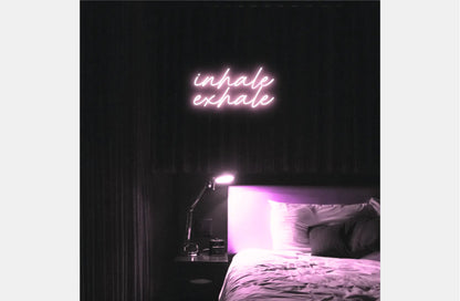 Inhale Exhale LED Neon Light Sign - Neon Lanes