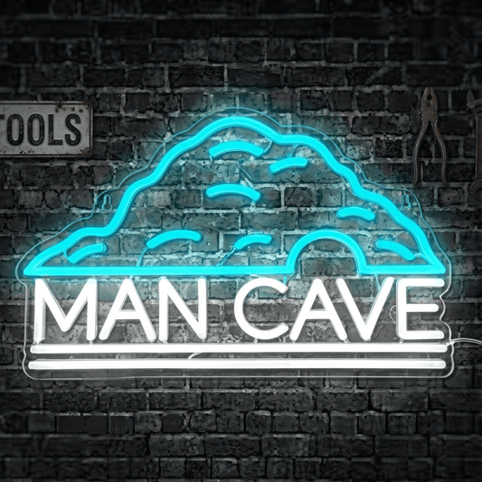 Man Cave Neon Sign - Garage & Home Bar Wall Sign - Neon Lanes