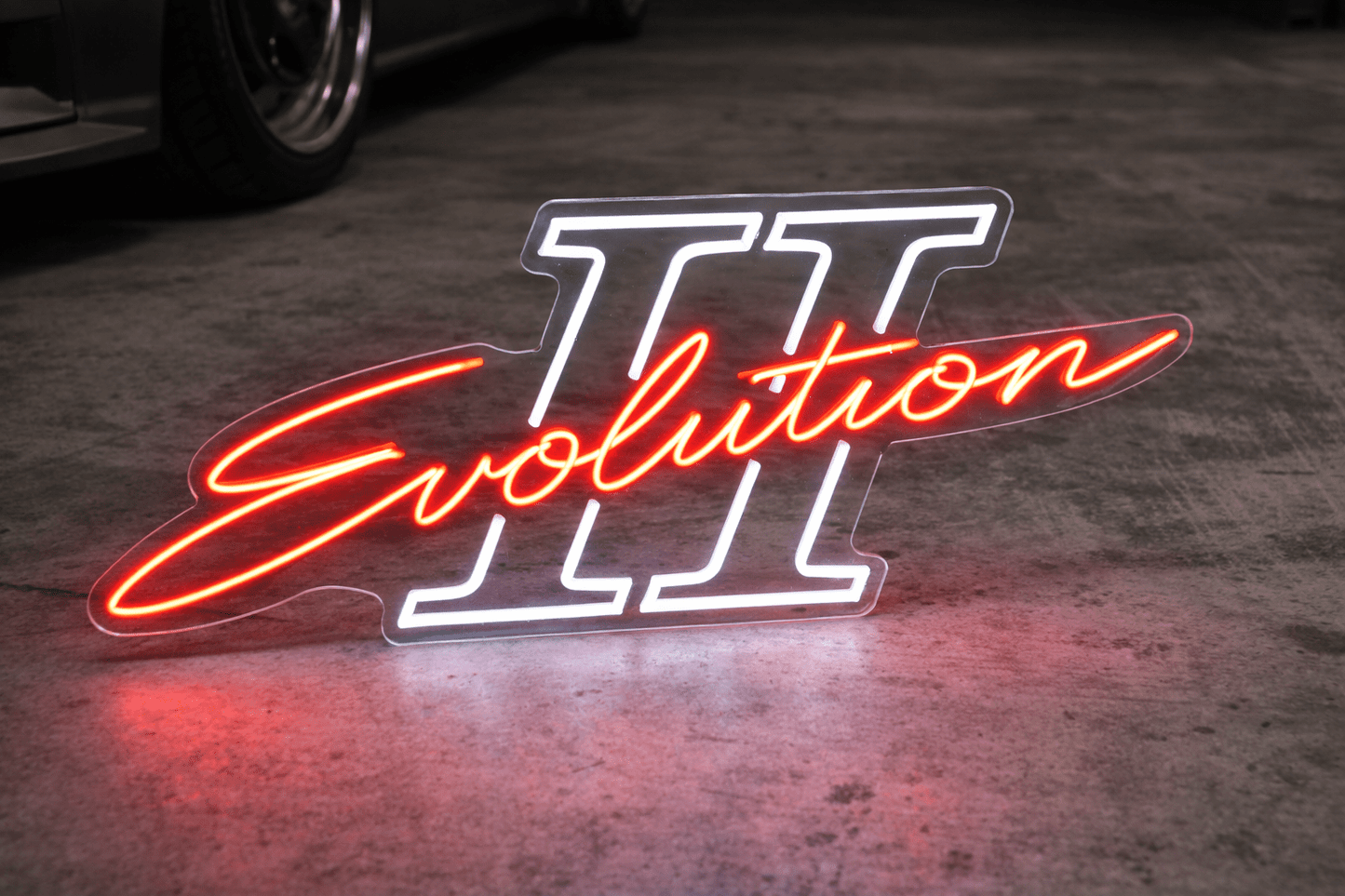 Mitsubishi Lancer Evolution II Inspired LED Neon Sign - Neon Lanes