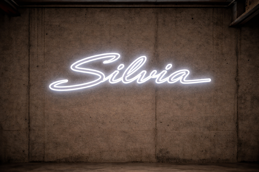 Nissan Silvia white LED neon sign