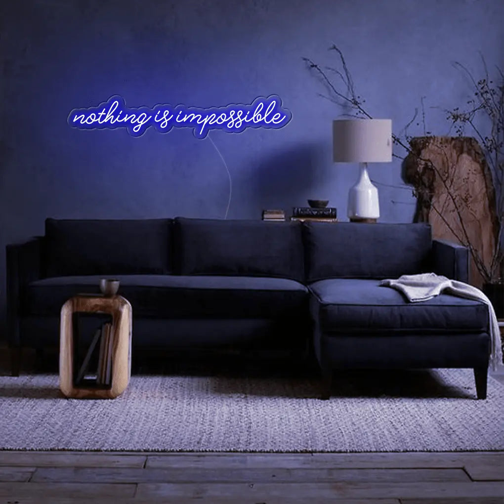 Nothing Is Impossible Big LED Neon Sign - Neon Lanes