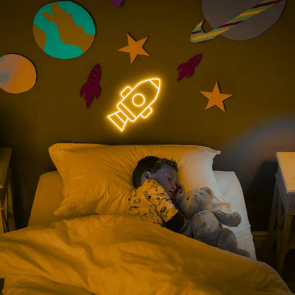 Rocket LED Neon Light Sign - Neon Lanes