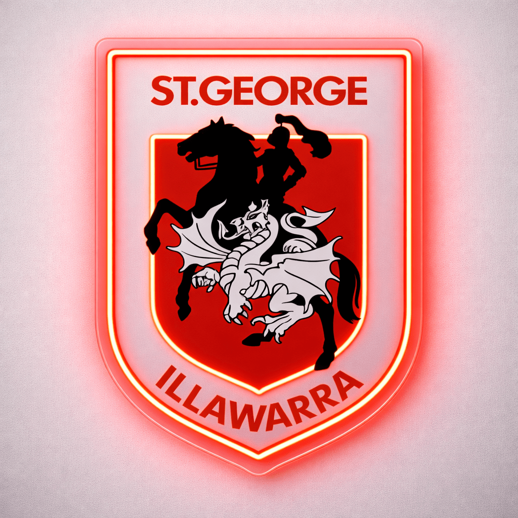 St George Illawarra Dragons Inspired LED Neon Sign - Neon Lanes