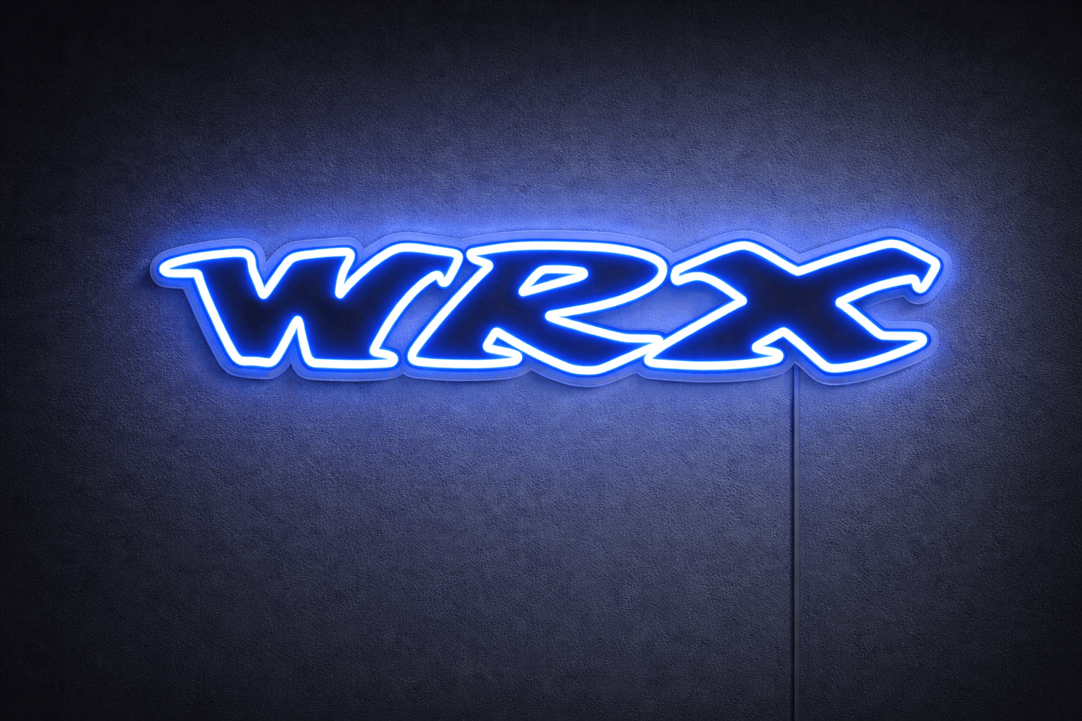 Subaru WRX Old Logo Inspired LED Neon Sign – Blue - Neon Lanes