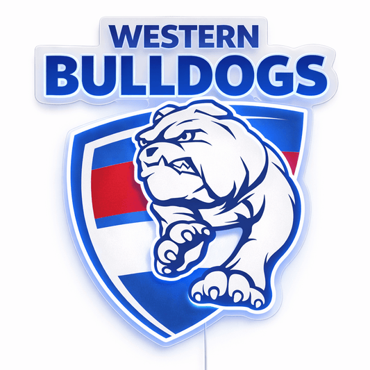 Western Bulldogs Inspired LED Neon Sign - Neon Lanes