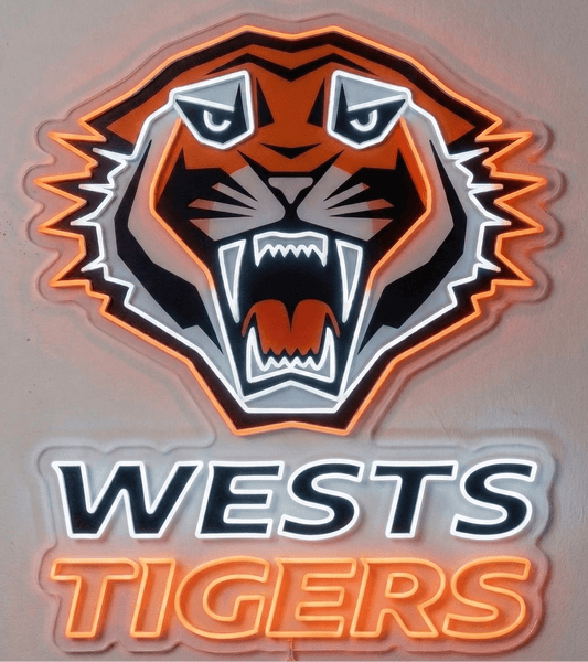 Wests Tigers Inspired LED Neon Sign - Neon Lanes